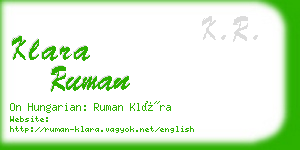 klara ruman business card